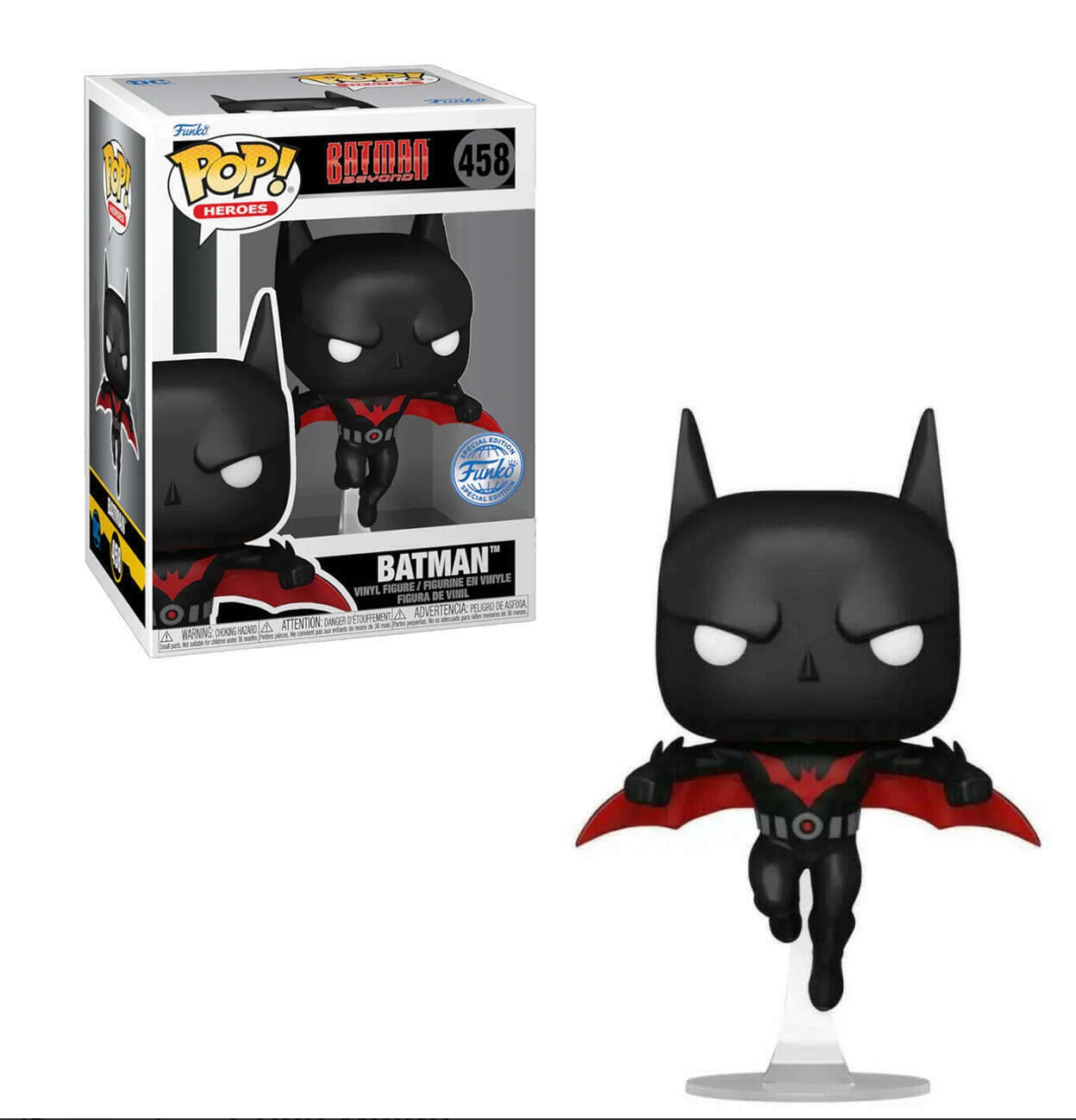 DC Universe Pop! Vinyl Figure - Batman Beyond Flying Action Pose Collectible [SE #458] - Perfect for Superhero Fans, Comic Book Collectors & Home Office Decor