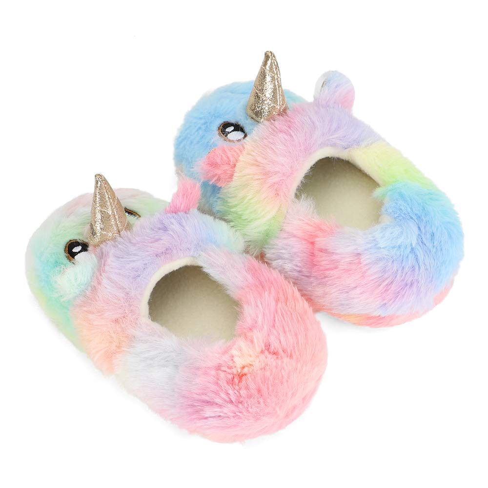 **Warm Cartoon Animal Slippers for Girls & Toddlers - Cozy Plush House Shoes for Kids - Perfect for Indoor Winter Comfort**