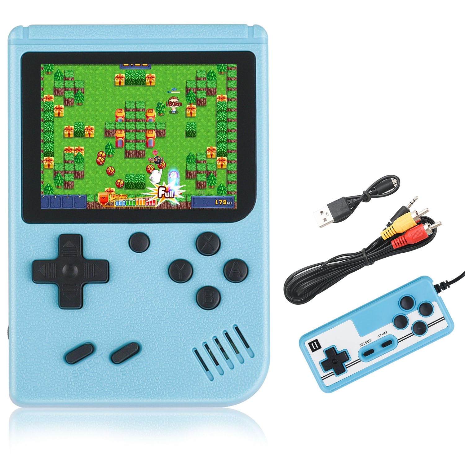 Portable Handheld Game Console with 500 Classic FC Retro Games, 3