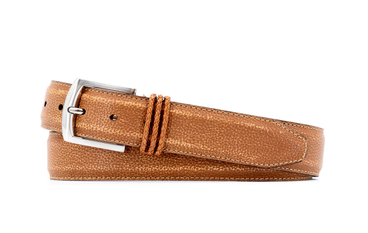 Martin Dingman Bermuda Braid Leather Belt - Classic & Stylish Men's Accessory for Casual & Formal Wear | Perfect for Office, Business, and Special Occasions