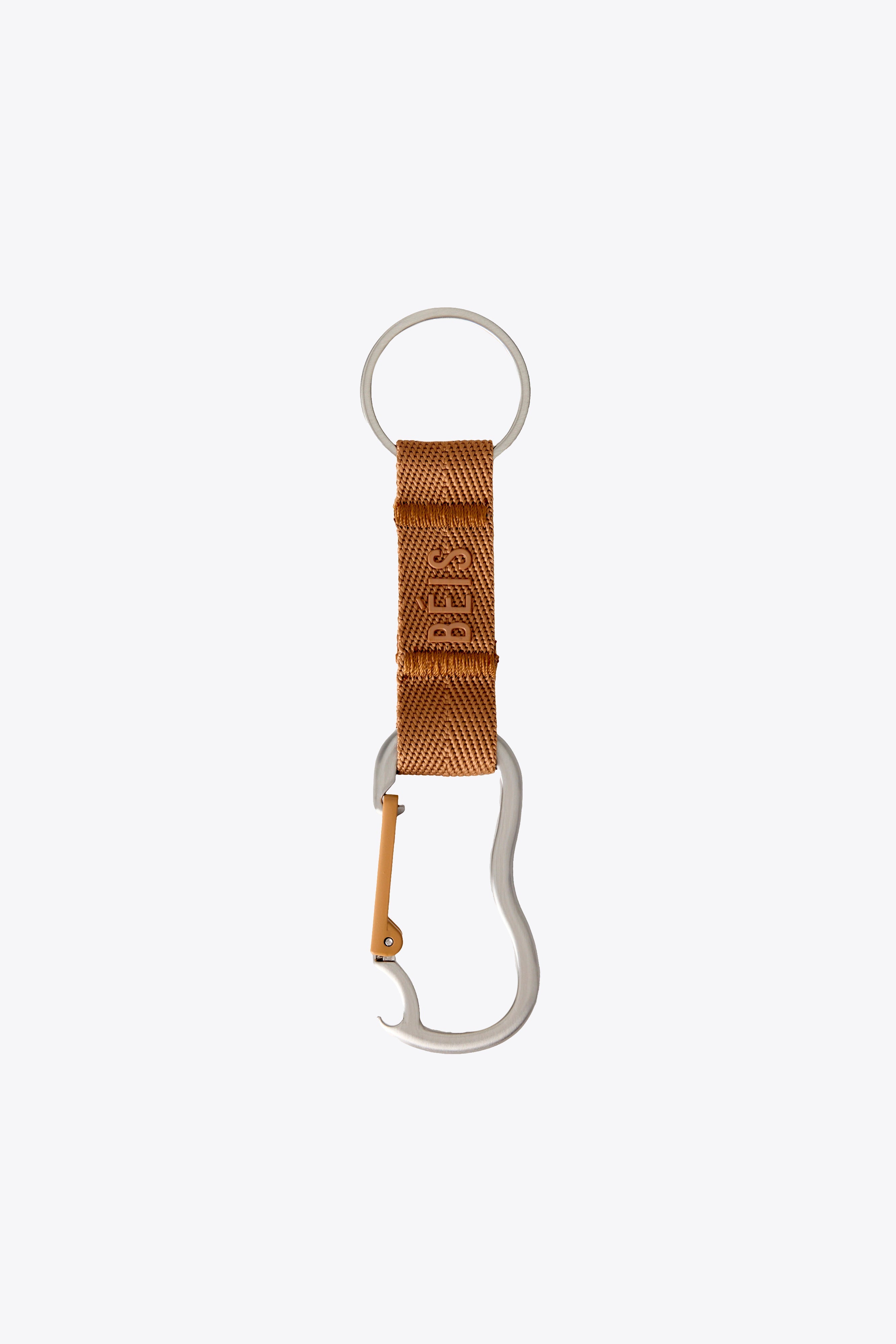Premium Heavy-Duty Carabiner Clip - Durable Aluminum Alloy Climbing Carabiner for Outdoor Gear, Hiking, Camping & Keychains - Camel Color