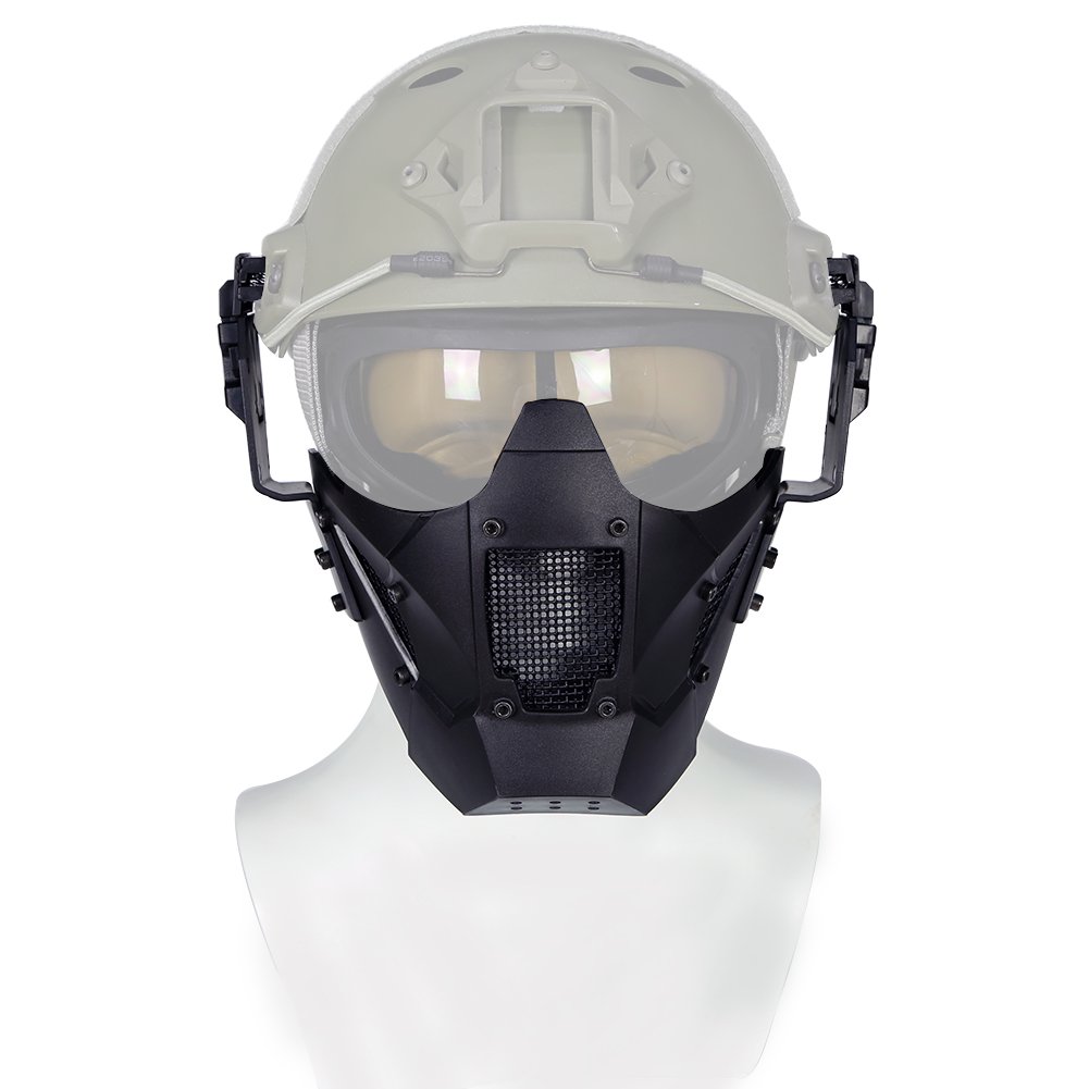 Paintball Mask Half Face Steel Mesh - Tactical Protective Lower Face Mask for Airsoft, Wargame & Outdoor Sports | Perfect for Airsoft Battles, Paintball Games & Tactical Training