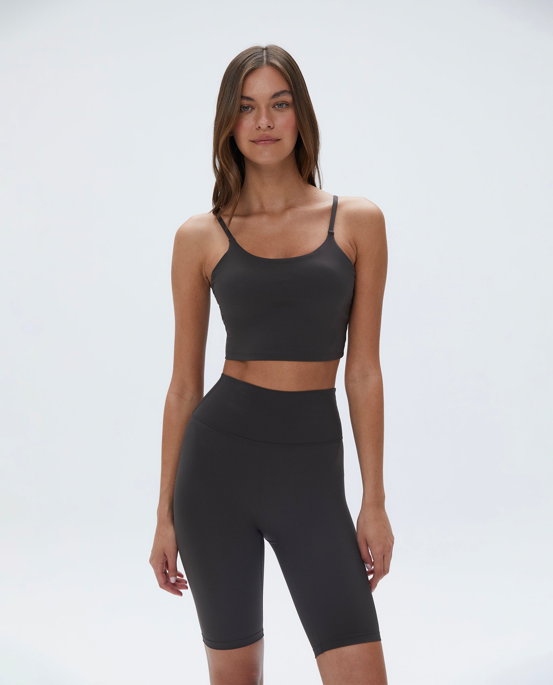Premium High-Waisted Bike Shorts for Women - Moisture-Wicking & Breathable - Perfect for Cycling, Running & Yoga - Coffee Bean Color