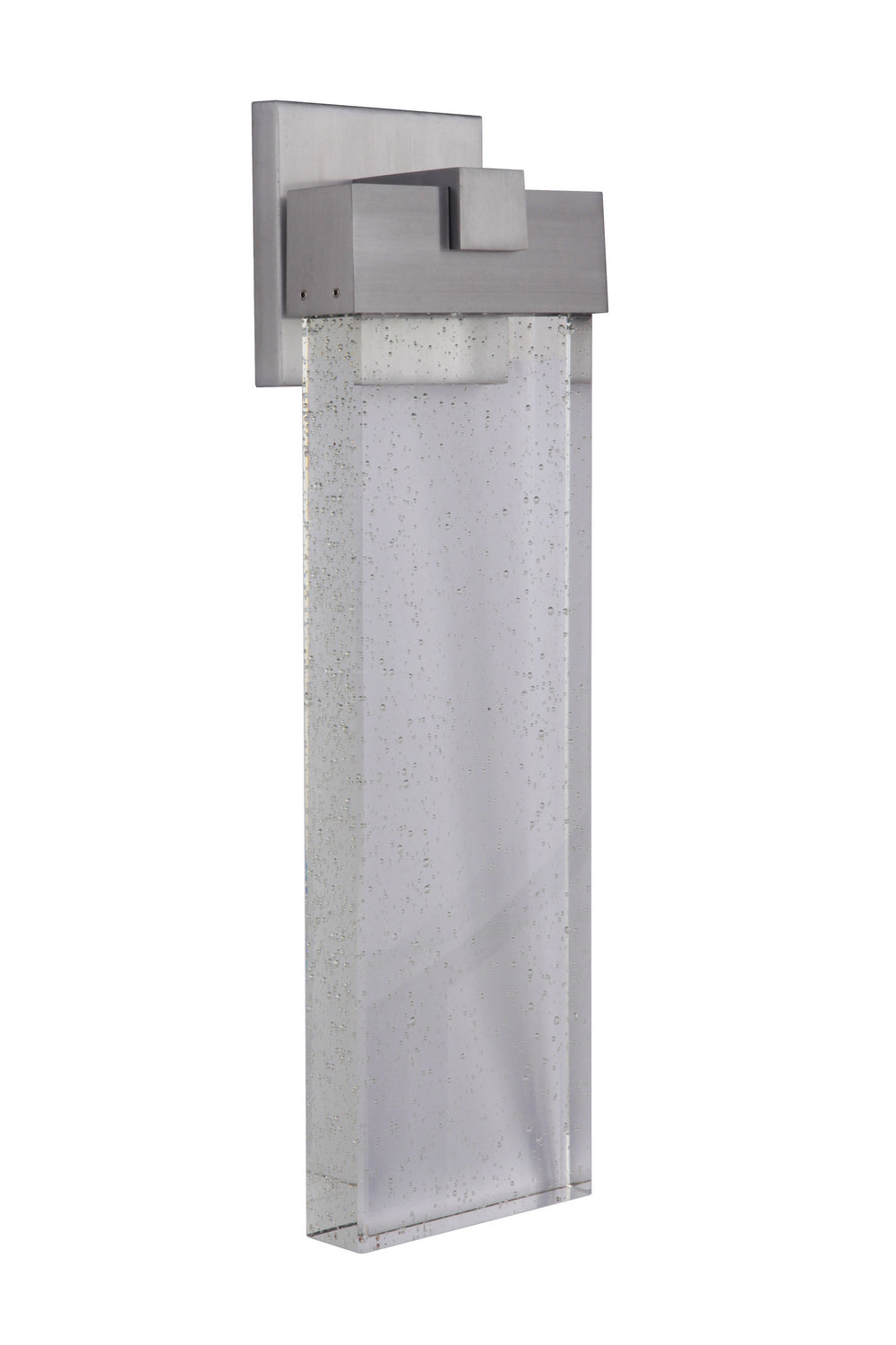 Aria LED Wall Lantern Outdoor Light Fixture - Satin Aluminum Finish - Weatherproof Exterior Lighting for Porch, Patio, Garden & Entryway
