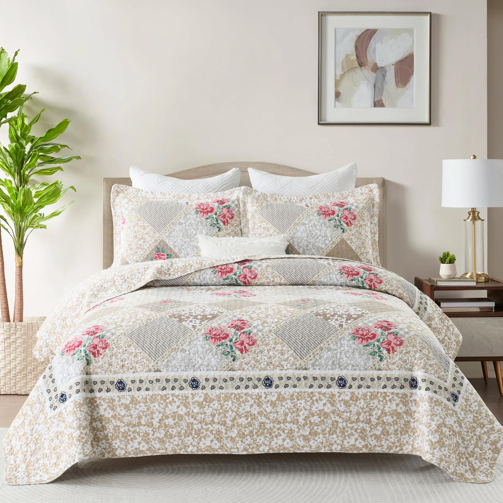 100% Cotton Oversized King Quilt Bedspread 120