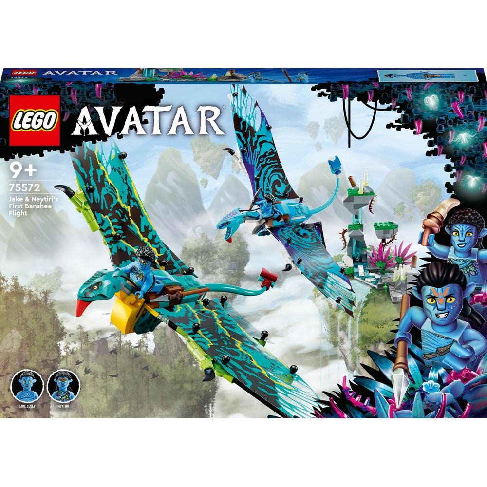 LEGO Avatar Jake & Neytiri's First Banshee Flight Building Set 75572 - Pandora Dragon-Style Toy Animals with 2 Banshees & Minifigures for Kids - Perfect for Creative Play & Avatar Movie Fans