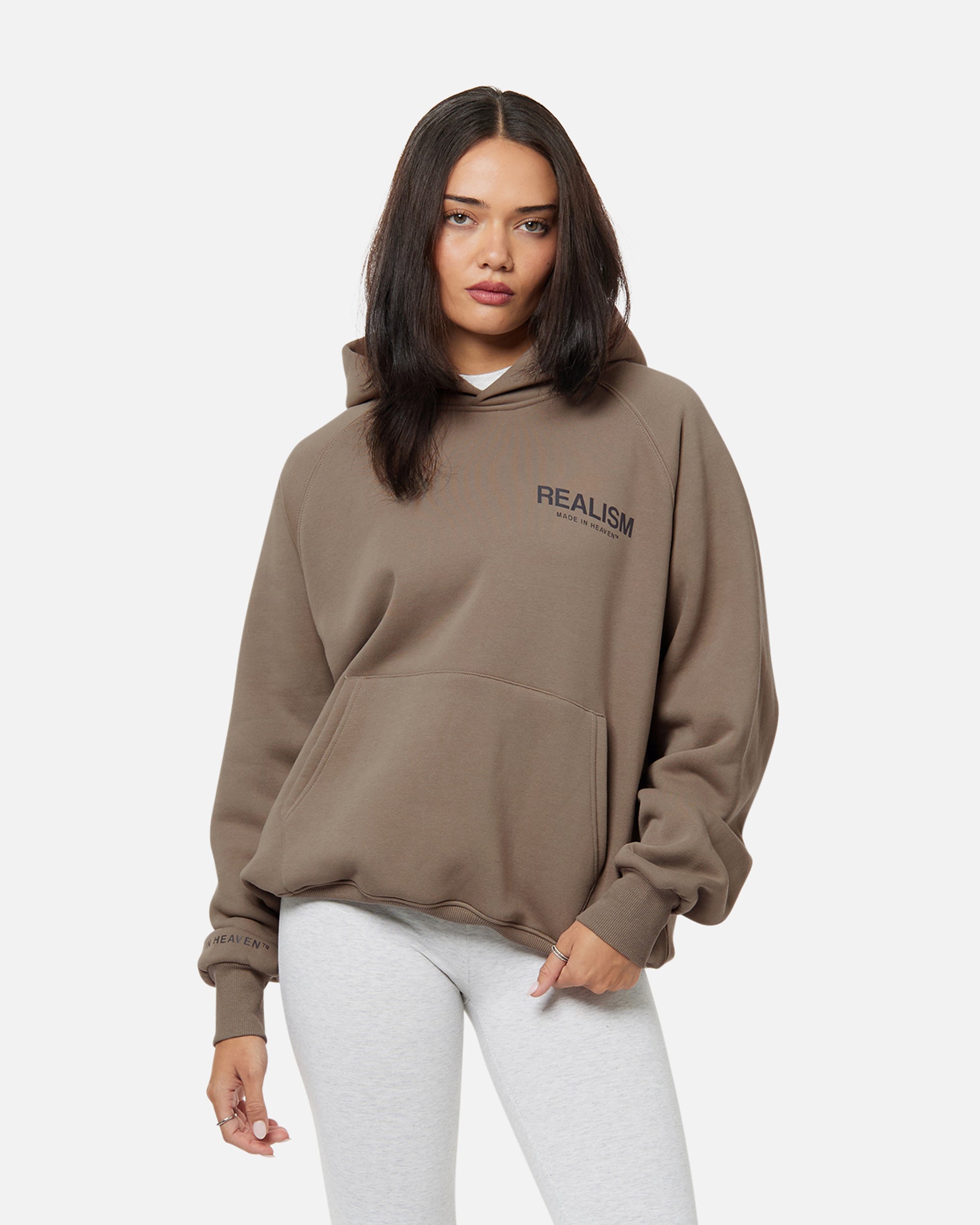 SSS Realism Heaven Logo Reflective Hoodie - Cement Grey | Streetwear Fashion for Men & Women | Perfect for Urban Outfits, Night Running & Casual Wear