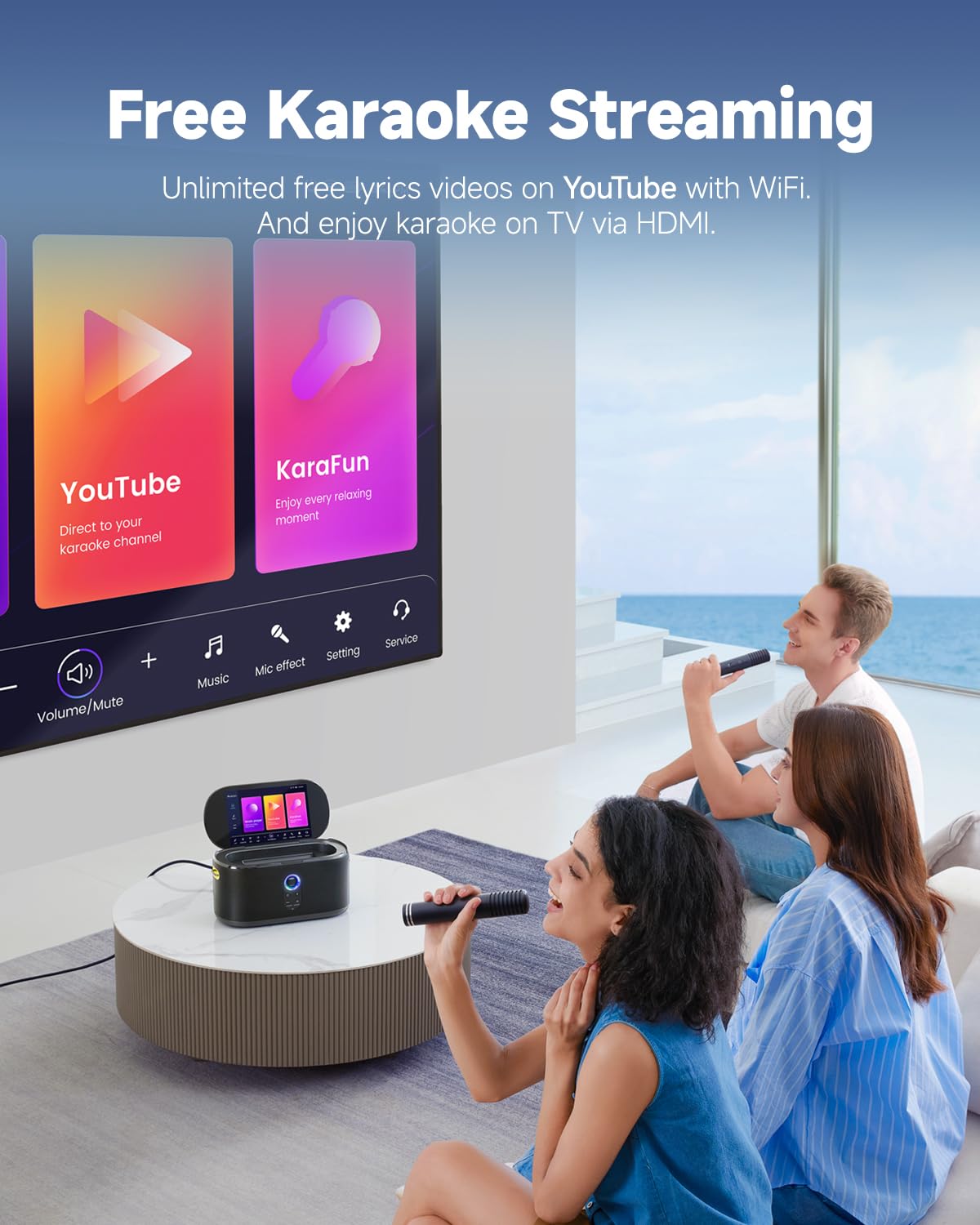 Smart Karaoke Machine with 10.1