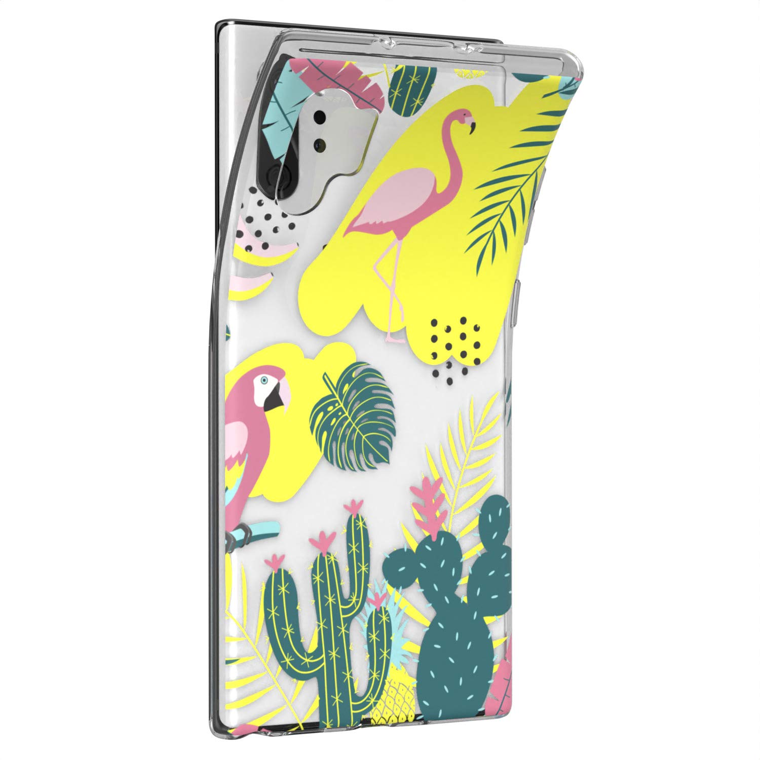 Samsung Galaxy S24 S23 Ultra S22 S21 FE S20 S10 Phone Case - Slim Lightweight Tropical Flamingo & Parrot Silicone Cover for Women, Protective Flexible Design | Perfect for Everyday Use, Travel & Outdoor Activities