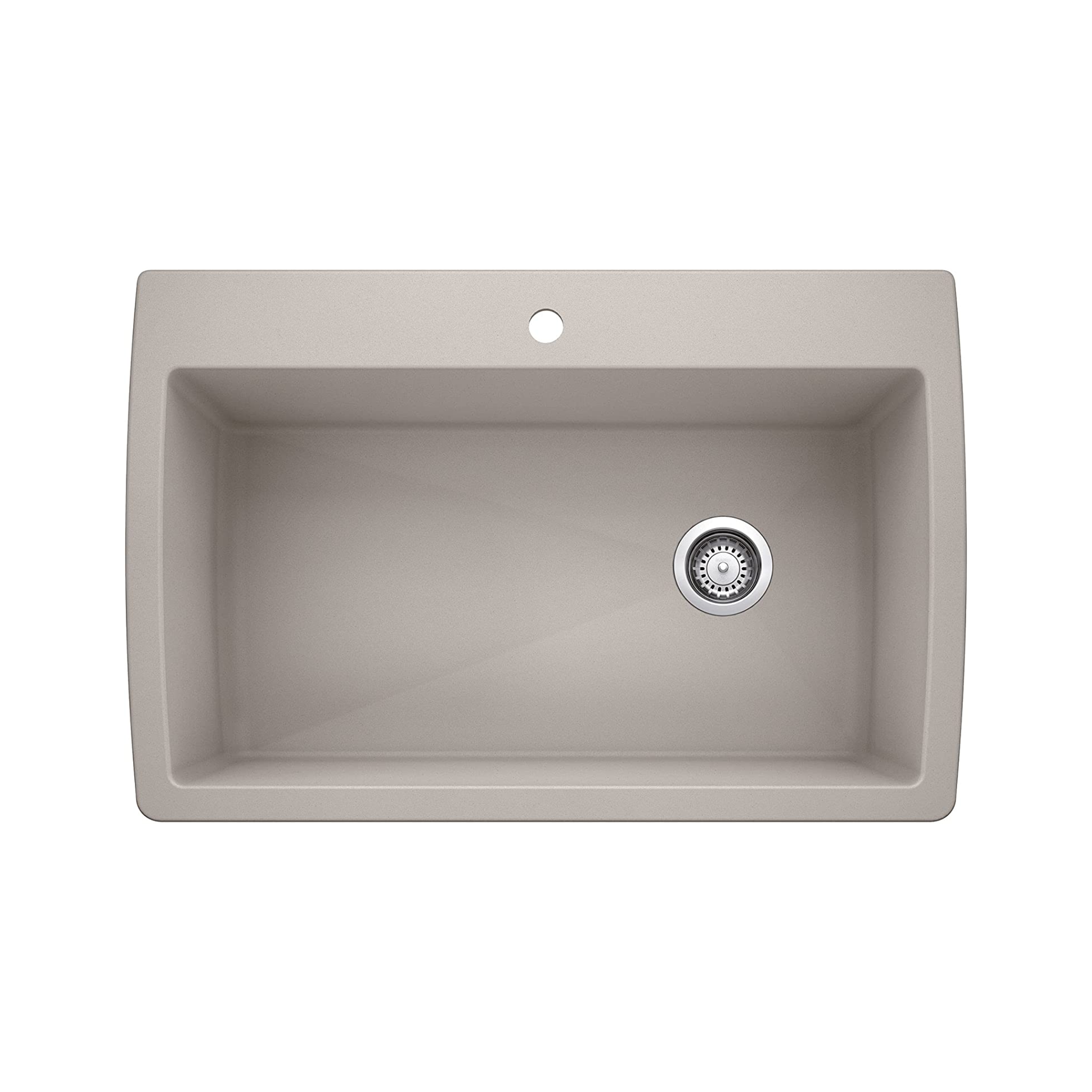 Blanco Diamond Super Single Dual Mount SILGRANIT Kitchen Sink - Premium Undermount or Drop-In Stainless Steel Sink for Modern Kitchens | Perfect for Food Prep, Dishwashing & Entertaining