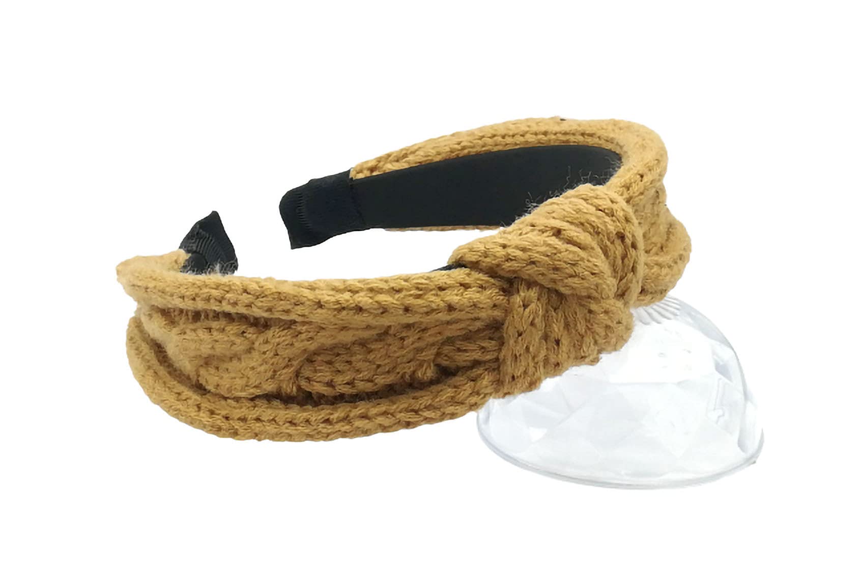 Warm Knitted Wool Hairband for Women & Girls - Winter Headband Accessory for Cold Weather, Brown - Perfect for Outdoor Activities, Skiing, and Everyday Winter Fashion