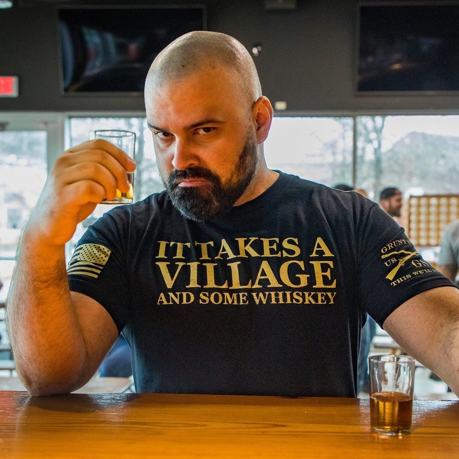 It Takes A Village T-Shirt - Black Cotton Tee for Women & Men - Casual Wear, Family Outings & Community Events