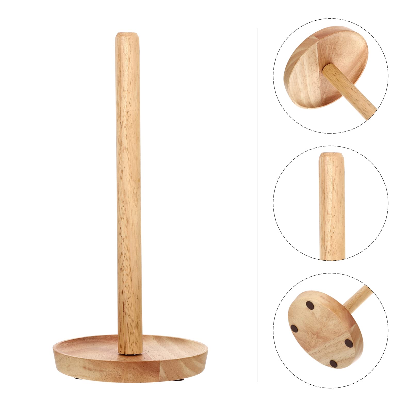 Cabilock Solid Wood Toilet Paper Roll Holder - 1pc Bathroom Tissue Storage Organizer for Home, Office & RV Use