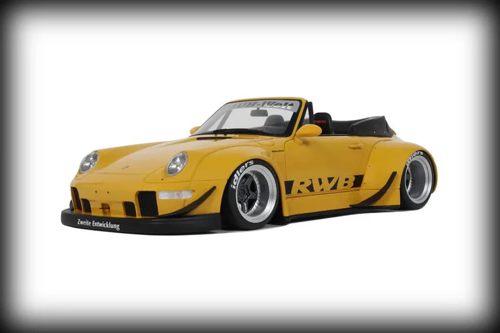 GT Spirit 1:18 Scale Porsche RWB Nohra 2023 Diecast Model Car - Yellow Limited Edition Collectible for Display & Racing Enthusiasts