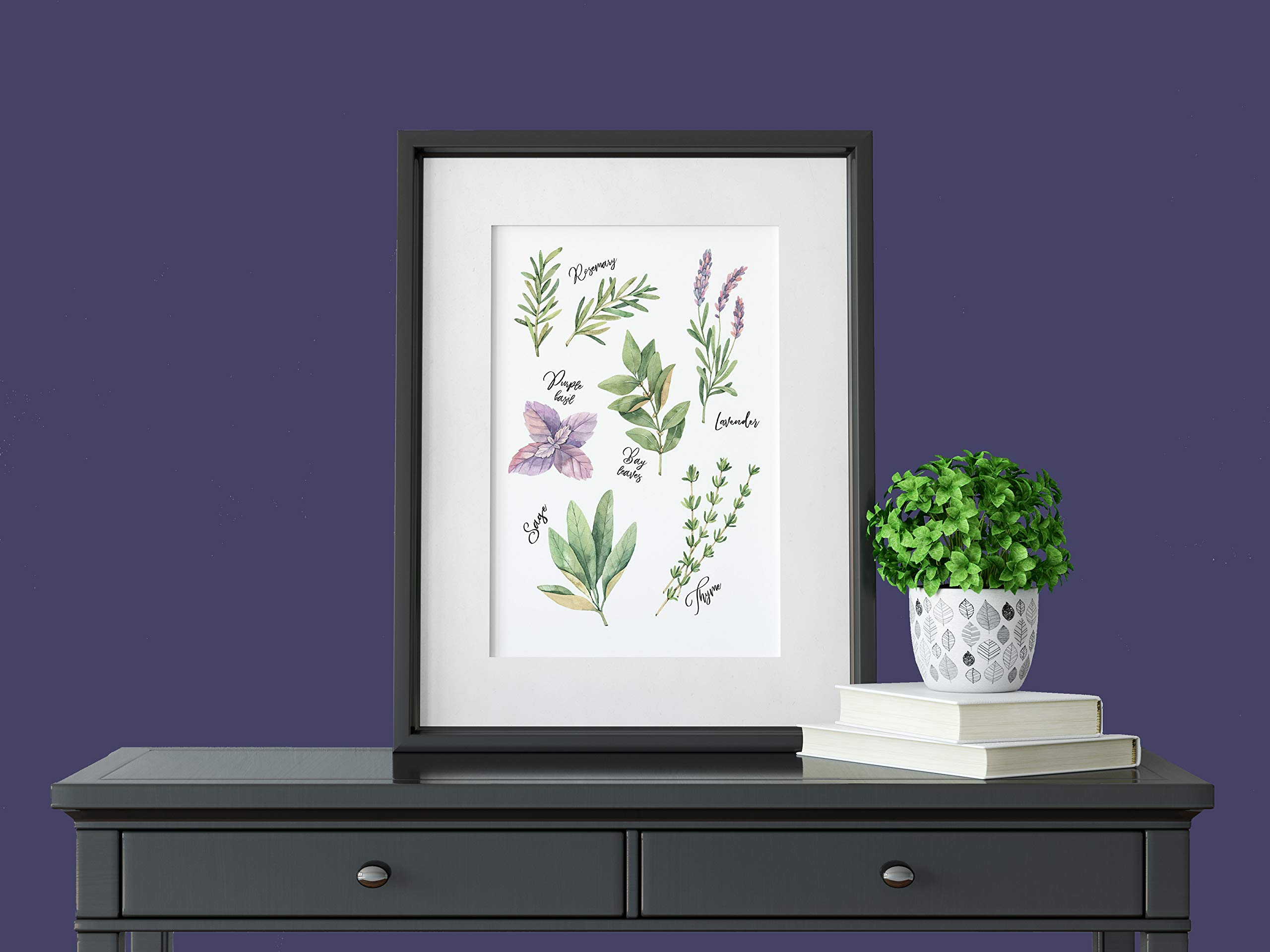 Botanical Kitchen Wall Art - Rustic Farmhouse Decor for Home & Kitchen