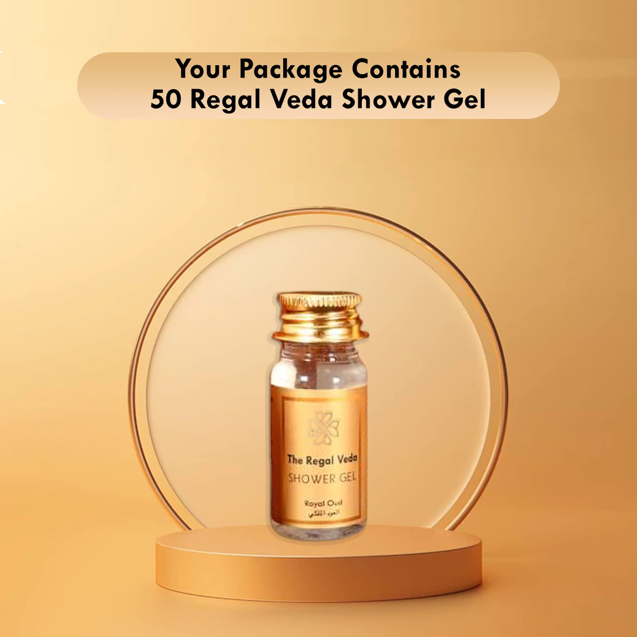 Regal Veda Travel Size Body Wash - Pack of 50 (35ml Each) | Mini Shower Gel for Hotels, Hospitals & Guest Amenities | Bulk Toiletries for Travel, Hospitality & Healthcare Use