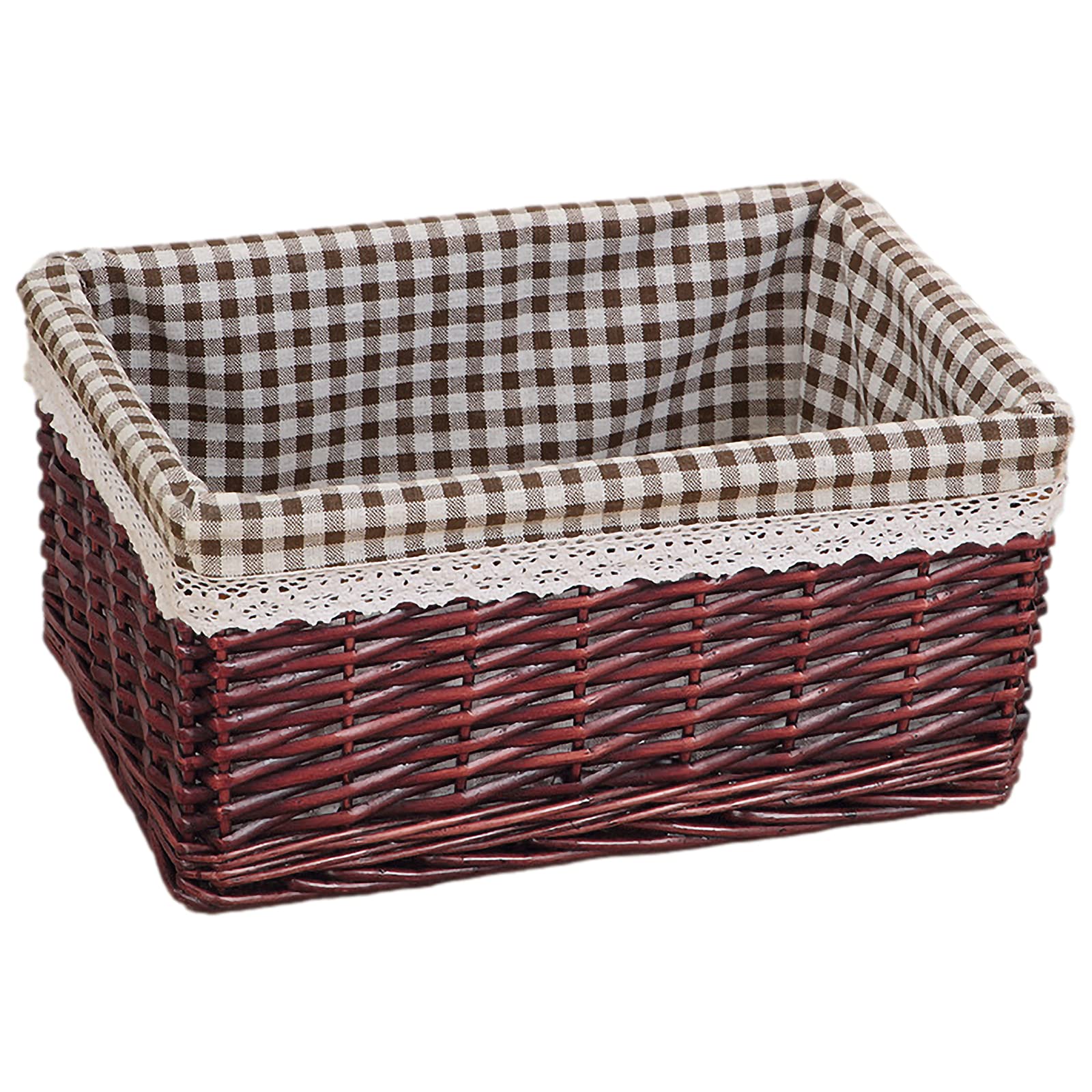 Rismart Handmade Wicker Storage Baskets - Natural Woven Decorative Organizing Bins for Bedroom, Bathroom, Shelf & Coffee Table - Perfect for Home Organization & Farmhouse Decor