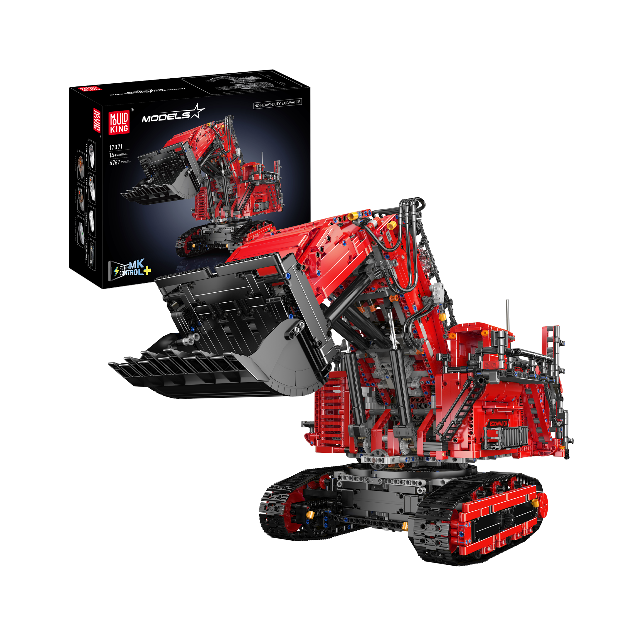 MOULD KING 17070 Liebherr R 9800 Mining Excavator Building Set - 4767 Piece Construction Toy for Adults & Kids | STEM Educational Model Kit | Perfect for Collectors, Mining Enthusiasts & Construction Lovers