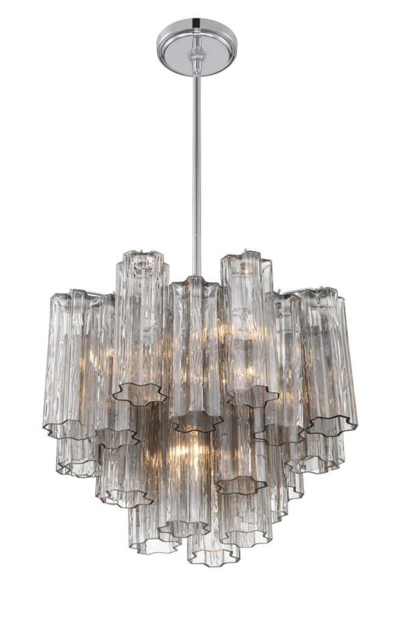Addens 4-Light Modern Crystal Chandelier for Dining Room, Living Room, Bedroom - Elegant Ceiling Lighting Fixture for Home Decor