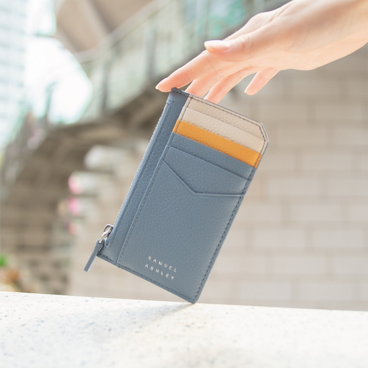 Premium Nicky Leather Card Holder with RFID Protection & Zip Pocket - Slim Wallet for Men & Women, Perfect for Travel, Business & Everyday Use