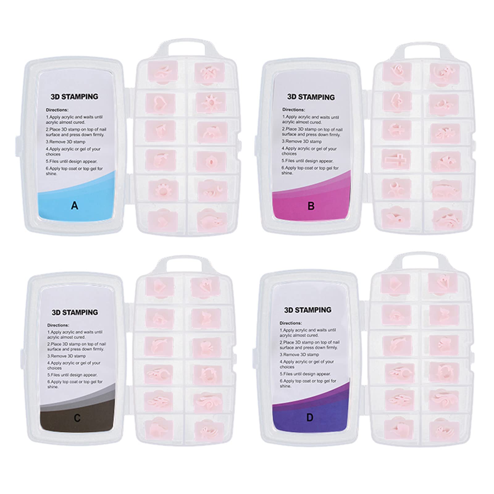 EXCLUZO 3D Nail Art Stamper Kit - Professional Nail Stamping Tools for DIY Manicures & Nail Art Designs | Perfect for Home Salon, Nail Artists & Beginners