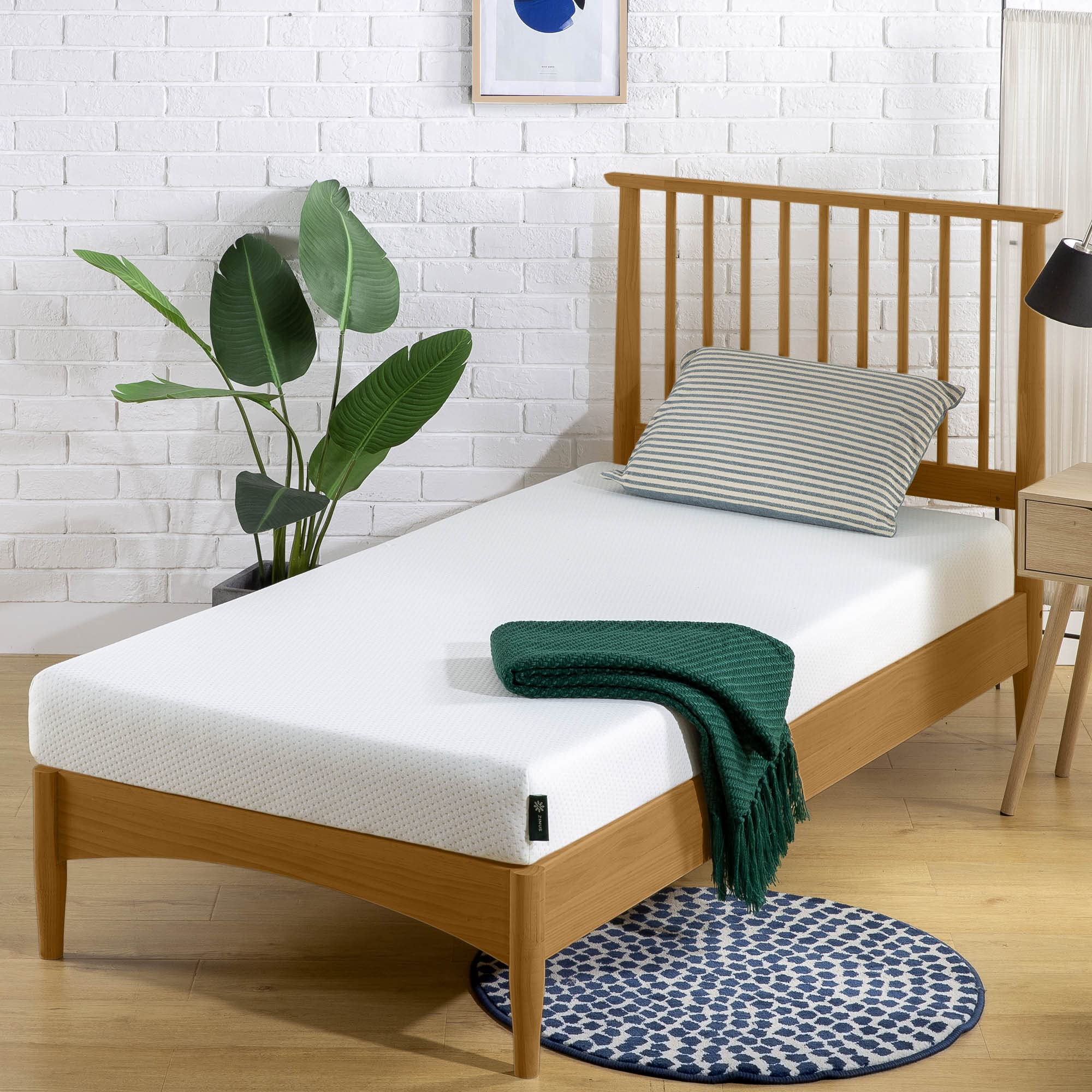 ZINUS 5 Inch Twin Memory Foam Mattress - Fiberglass Free, CertiPUR-US Certified - Perfect for Bunk Beds, Trundle Beds & Day Beds - White | Ideal for Kids' Rooms, Guest Beds & Small Spaces