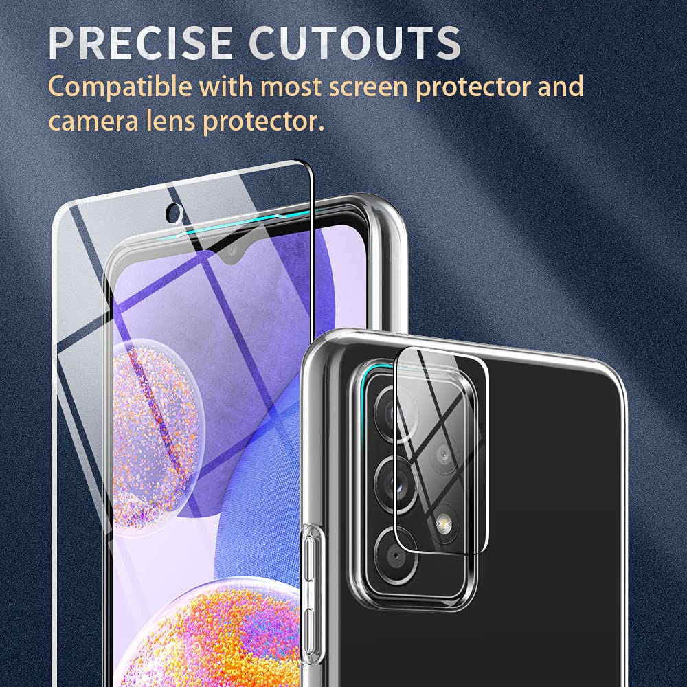 Crystal Clear Samsung Galaxy A23 5G Case - Soft Slim Fit Transparent TPU Protective Cover | Shockproof & Anti-Scratch | Perfect for Everyday Use, Work & Travel