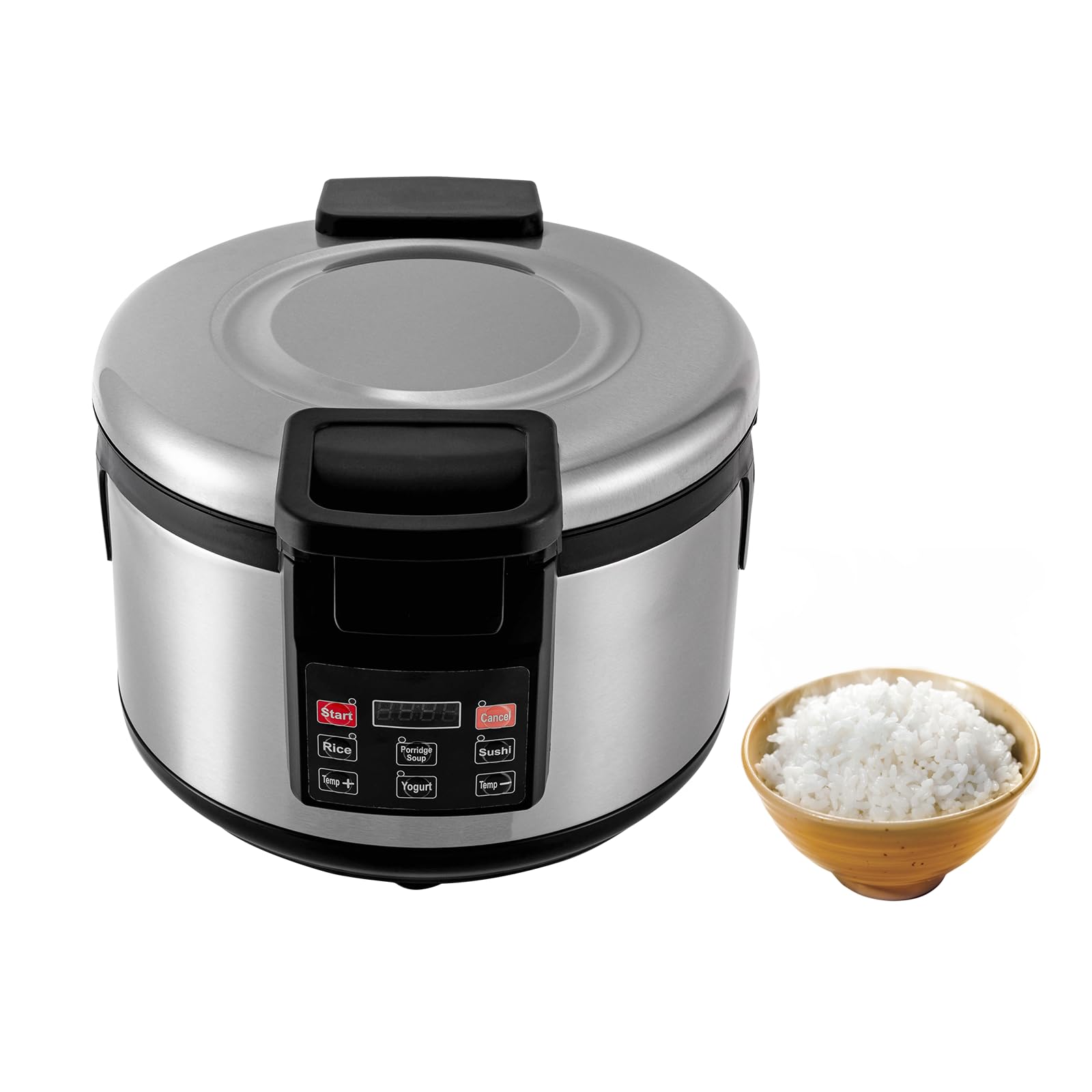 Commercial Rice Warmer with Stainless Steel Exterior & Non-Stick Pot - 20QT (19L) Adjustable Temperature Food Warmer for Restaurants, Catering, Buffets & Parties (Warming Only, Not a Cooker) - Perfect for Keeping Rice, Soups, and Side Dishes Warm During Events