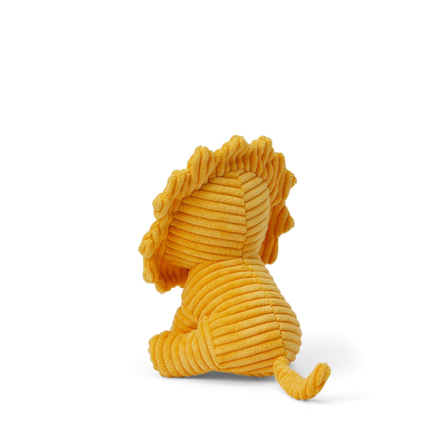 Lion Corduroy Plush Toy - Soft & Cuddly Yellow Stuffed Animal for Kids | Perfect for Nursery Decor, Birthday Gifts & Comfort Companions