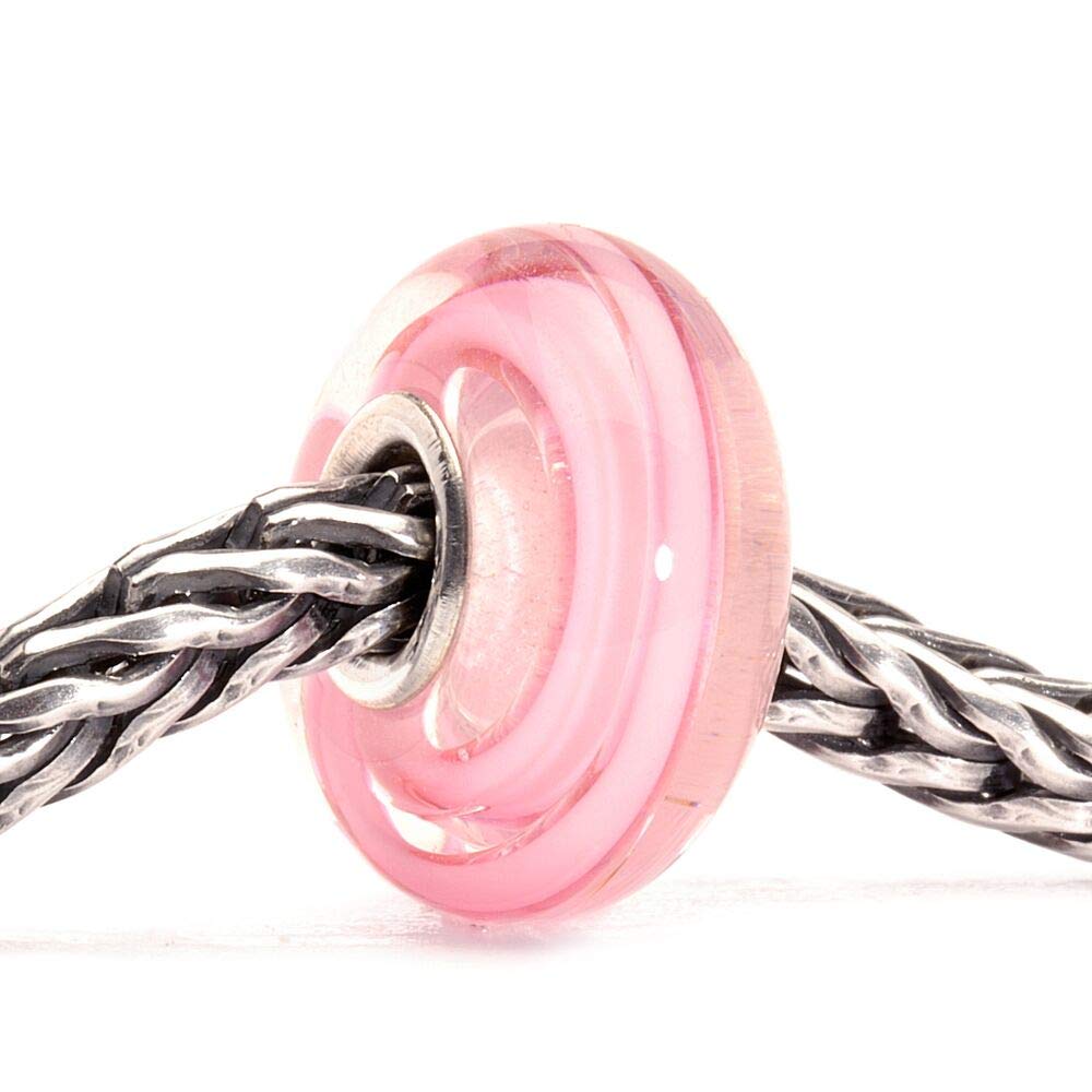 TROLLBEADS Rose Ribbon Bead - Elegant Silver Charm Bead for Bracelets & Necklaces - Perfect for Women's Jewelry, Gifts & Special Occasions