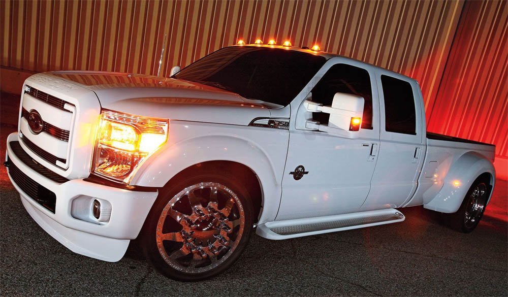 Ford F350 F Series 4-Piece LED Fender Bed Side Marker Lights - Clear Lens with Amber/Red Lights | Durable Truck Lighting for Night Driving & Enhanced Visibility