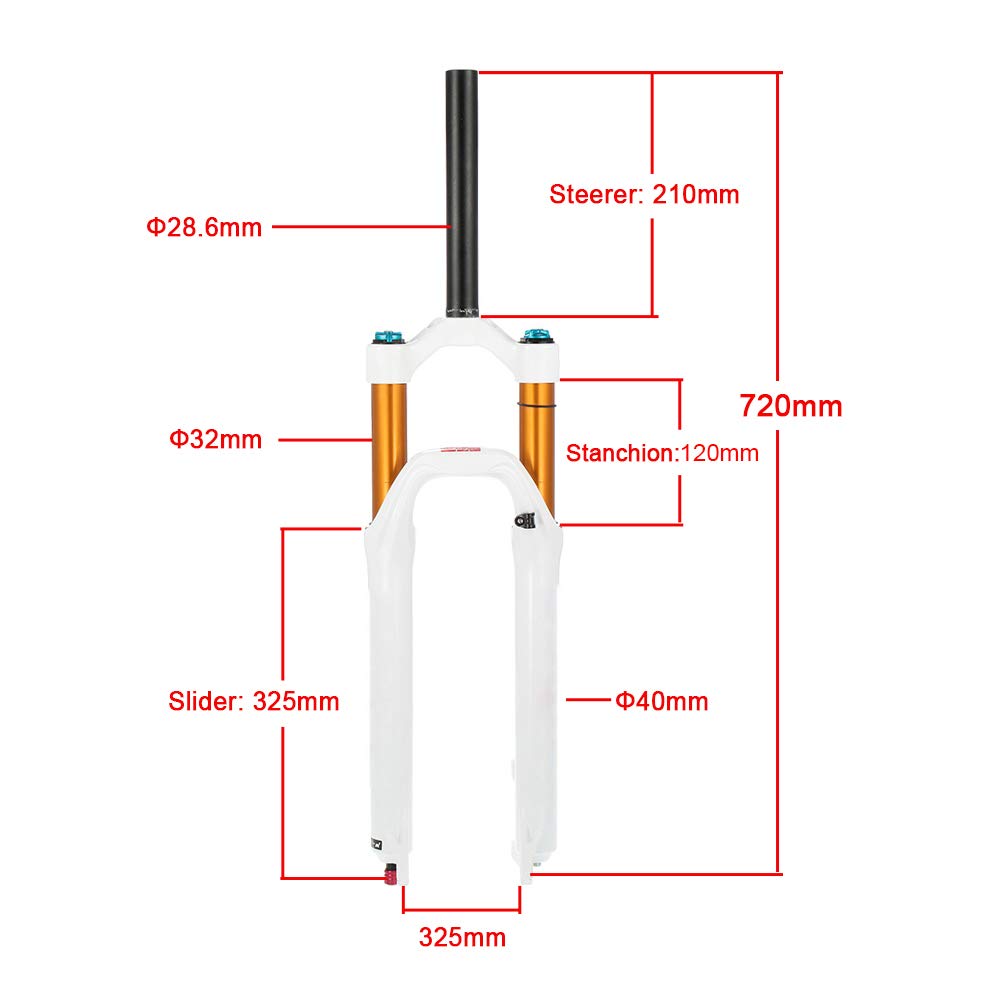 Lixada 26 Inch Ultralight Aluminum Alloy Mountain Bike Front Suspension Fork - Perfect for Trail Riding, Cross-Country Cycling & Off-Road Adventures