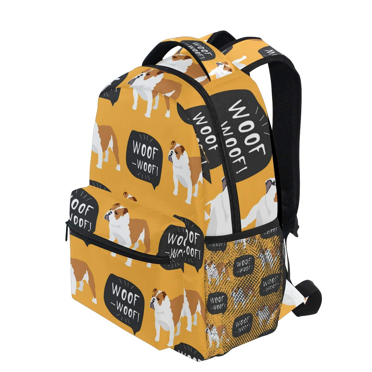 Senya English Bulldog Backpack - Durable School Bag, Travel Daypack & Rucksack for Students | Perfect for College, Hiking & Everyday Use