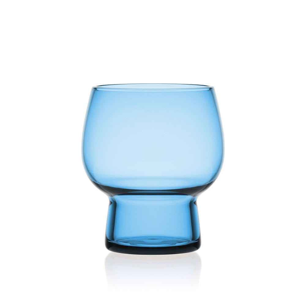 Phoebe Blue Set of 4 Double Old Fashioned Glasses - Premium Whiskey Cocktail Tumblers for Bourbon, Scotch & Craft Drinks - Perfect for Home Bars, Parties & Gifts