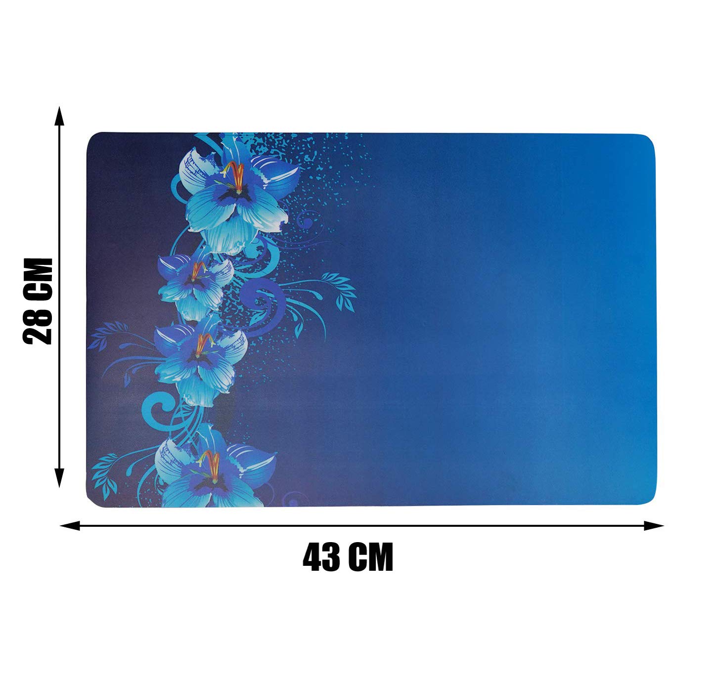 Premium PVC Printed Placemats Set of 6 - Waterproof Table Mats for Dining, Kitchen, Fridge & Multipurpose Use (43x28cm) - Ideal for Home Decor, Parties & Daily Dining Protection