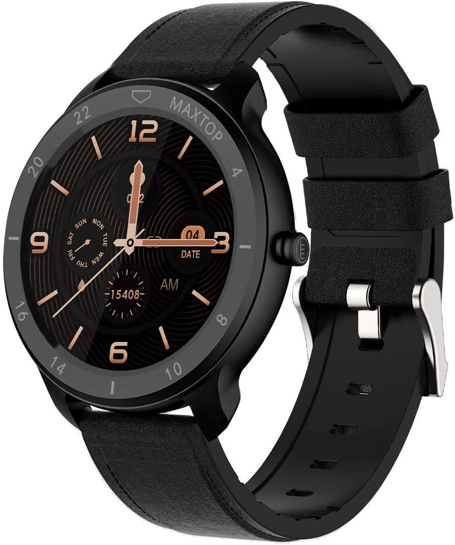 MAXTOP Smart Watch for iPhone Samsung - Fitness Tracker with Heart Rate & Sleep Monitor - Waterproof for Sports & Daily Use