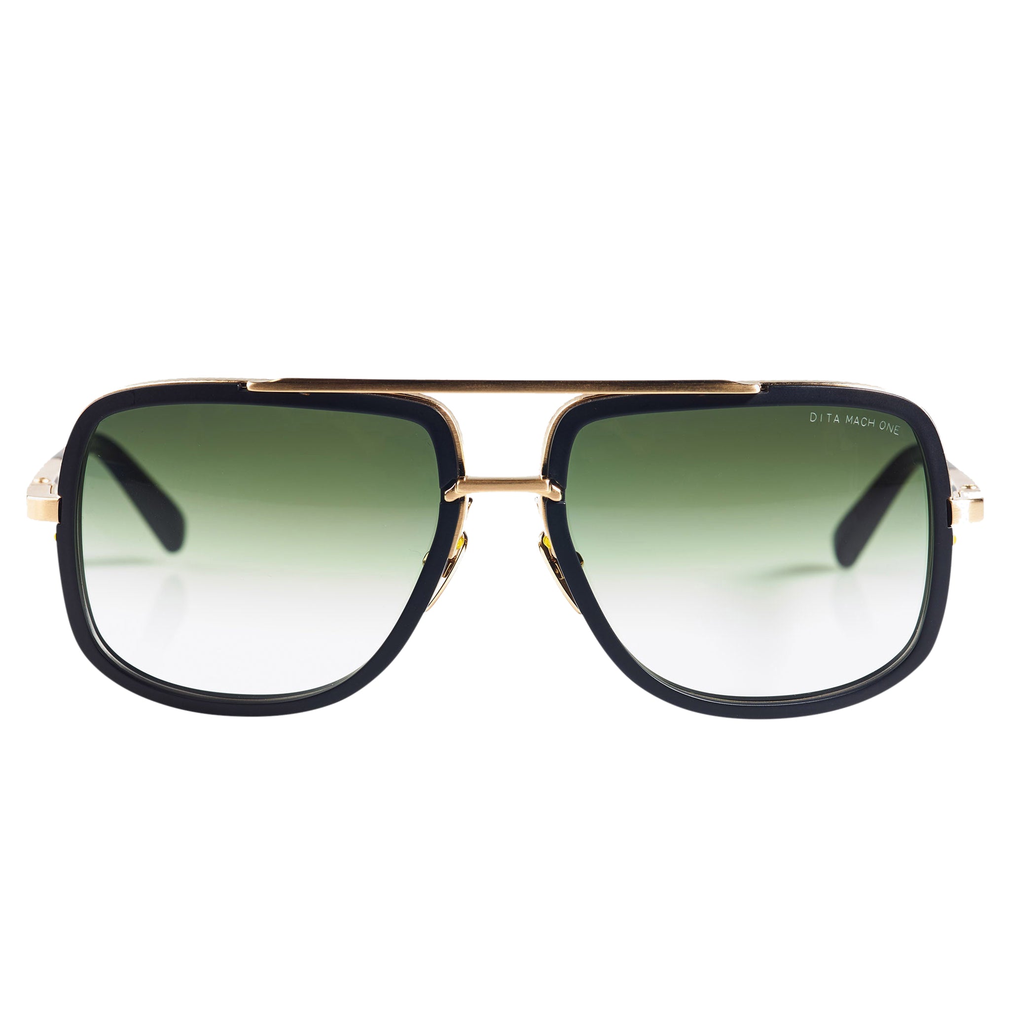 Dita DRX 2030 Mach One Sunglasses for Men & Women - Black/White/Gold Aviator Style Luxury Shades - Perfect for Driving, Beach & Outdoor Activities