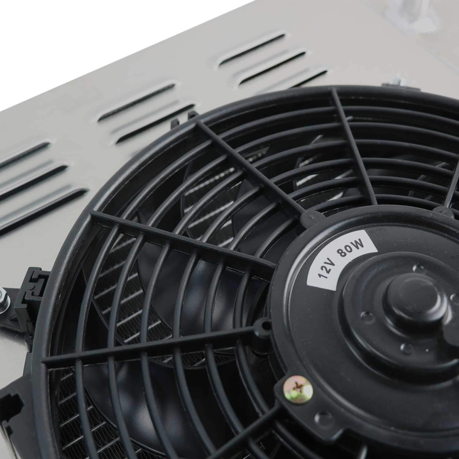 ECMRAD 3 Row Aluminum Radiator with Dual 12