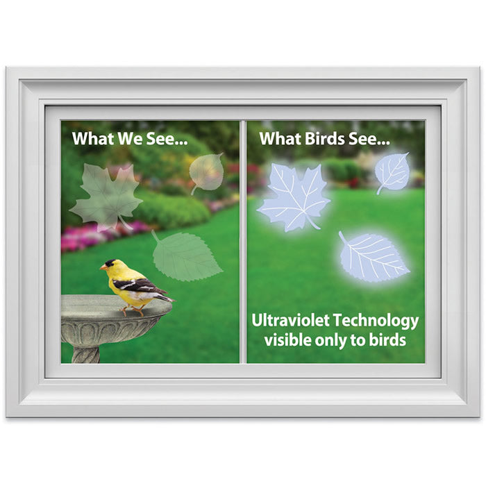 Leaf Medley WindowAlert Decals - High Visibility Bird Deterrent Stickers for Home & Car Windows | Prevent Bird Collisions | Perfect for Residential & Commercial Use