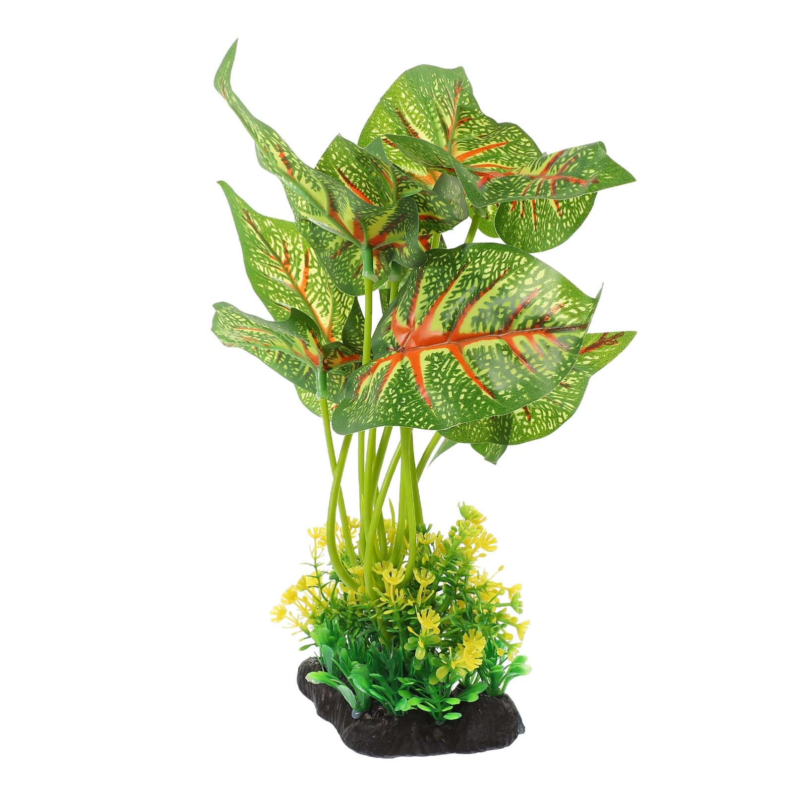 POPETPOP Artificial Aquarium Plants - Realistic Fish Tank Decor, Fake Water Grass for Freshwater & Saltwater Tanks - Perfect for Home, Office Aquarium Decoration & Fish Habitat Enhancement