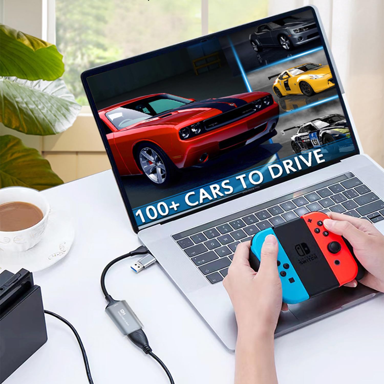 HDMI to USB 3.0 Capture Card with 1.8m Cable - 1080P 60fps USB Audio Video Grabber for Live Streaming, Gaming, Video Conference & Teaching | Perfect for Twitch, YouTube, Zoom & Online Classes