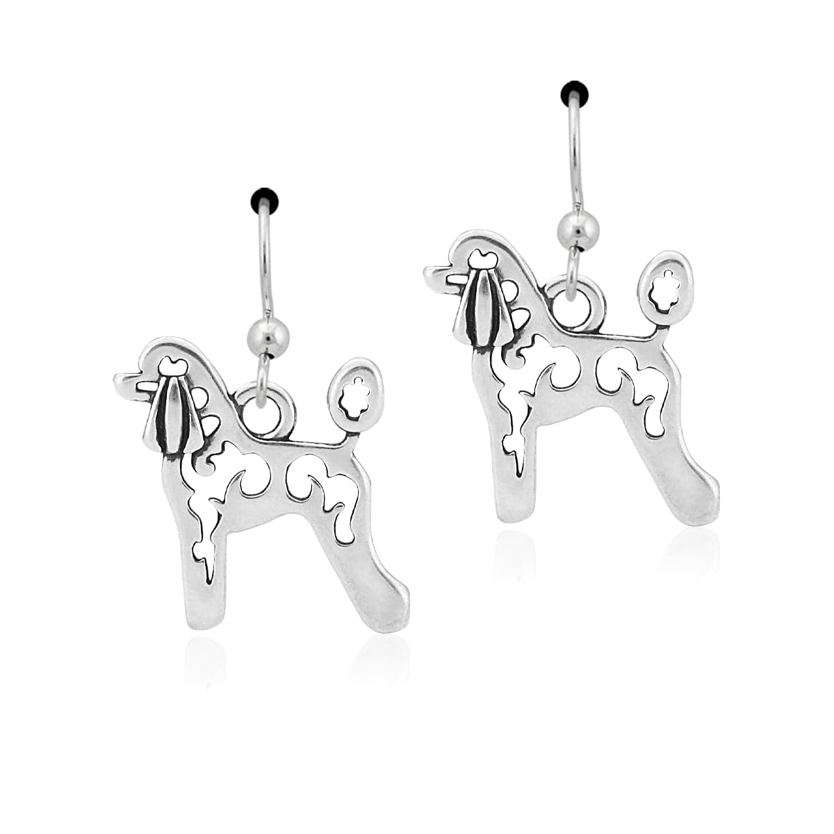 925 Sterling Silver Poodle Earrings with Lamb Trim - Elegant Jewelry Gift for Dog Lovers | Perfect for Pet-Themed Parties, Birthday Gifts & Animal Enthusiasts