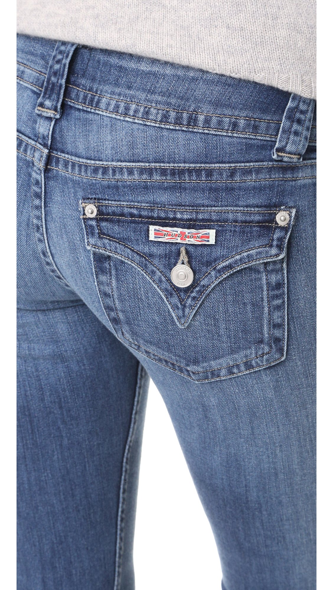 HUDSON Women's Signature Bootcut Flap Pocket Jeans - High Waist Stretch Denim Pants for Casual Wear & Everyday Style | Perfect for Work, Dating & Weekend Outfits