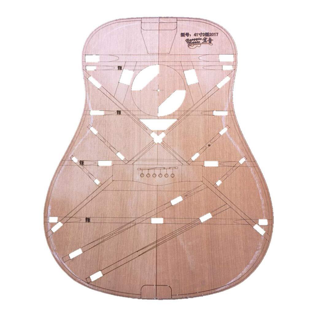 **41 Inch Wood D Barrel Guitar Body Template - 2.5mm Thickness Guitar Parts for DIY Luthier & Repair - Perfect for Acoustic Guitar Building & Customization**