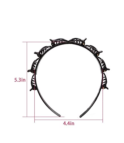 Ekdant Headbands for Women & Girls - Hair Clips & Barrettes for Thin or Thick Hair - Double Bangs Hairstyle Hairpins - Alligator Clips for Makeup, Face Washing, Yoga, Workout & Daily Use (Pack of 1)