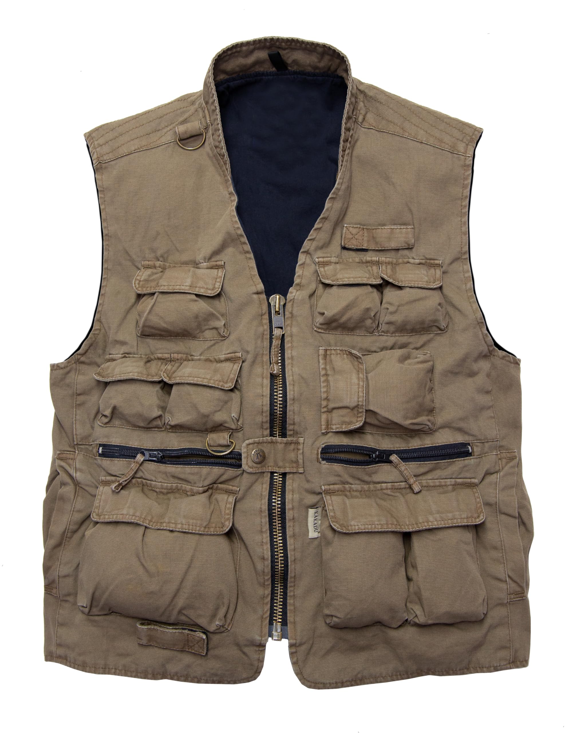 KAKADU Australia Outdoor Work Safari Fishing Travel Vest with Multiple Pockets & Zipper - Durable for Hiking, Camping, Hunting & Adventure Activities