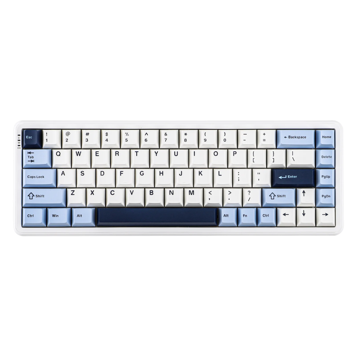 Ajazz AK680 Max Blue White Mechanical Keyboard - RGB Backlit, Wired Gaming Keyboard with Magnetic Switches - Perfect for Gaming, Typing & Office Work