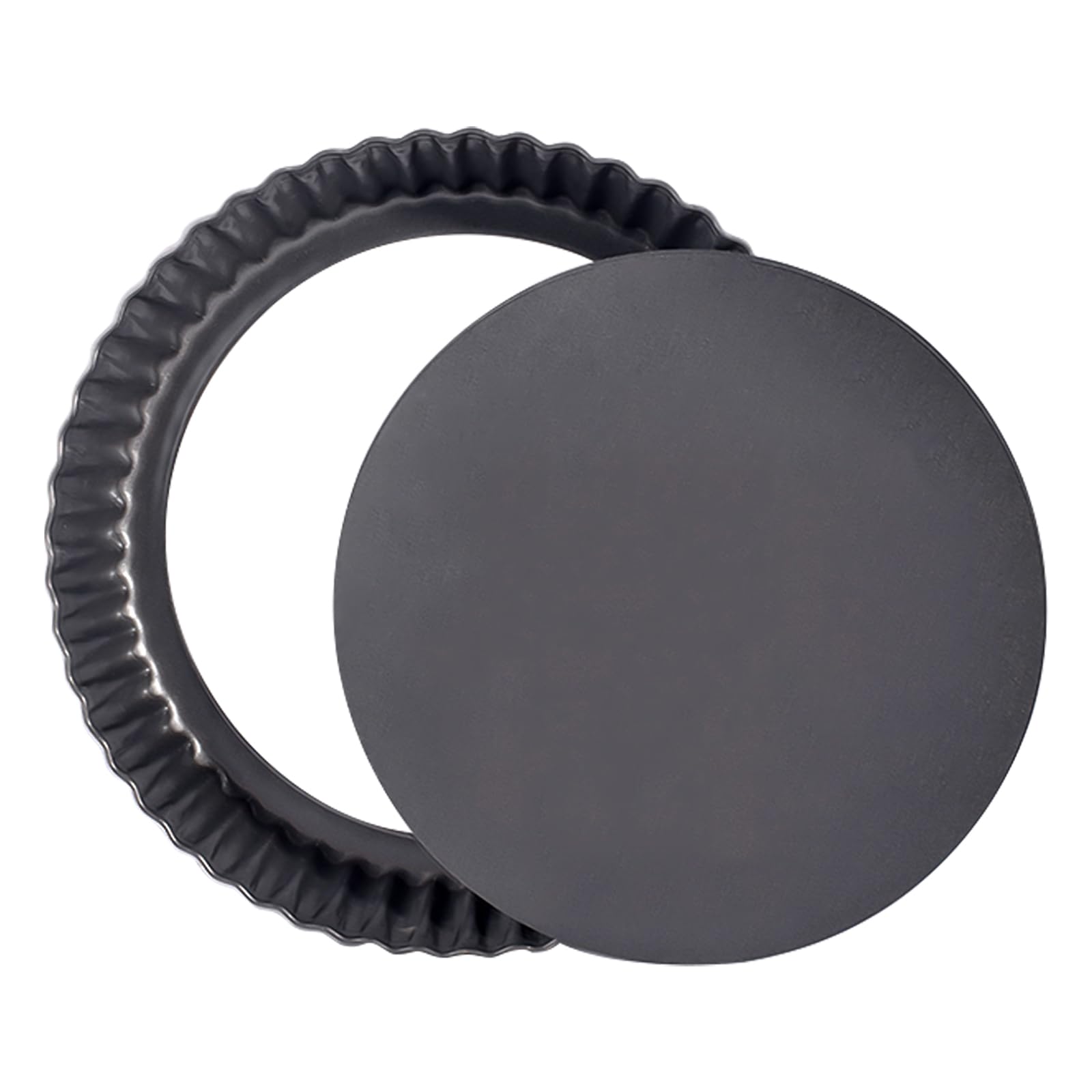 8 Inch Nonstick Tart Pan with Removable Base - Fluted Pie Dish for Baking Fruit Tarts, Quiche, Pizza & Cakes | Perfect for Home Bakers & Professional Chefs | Ideal for Parties, Holidays & Everyday Desserts