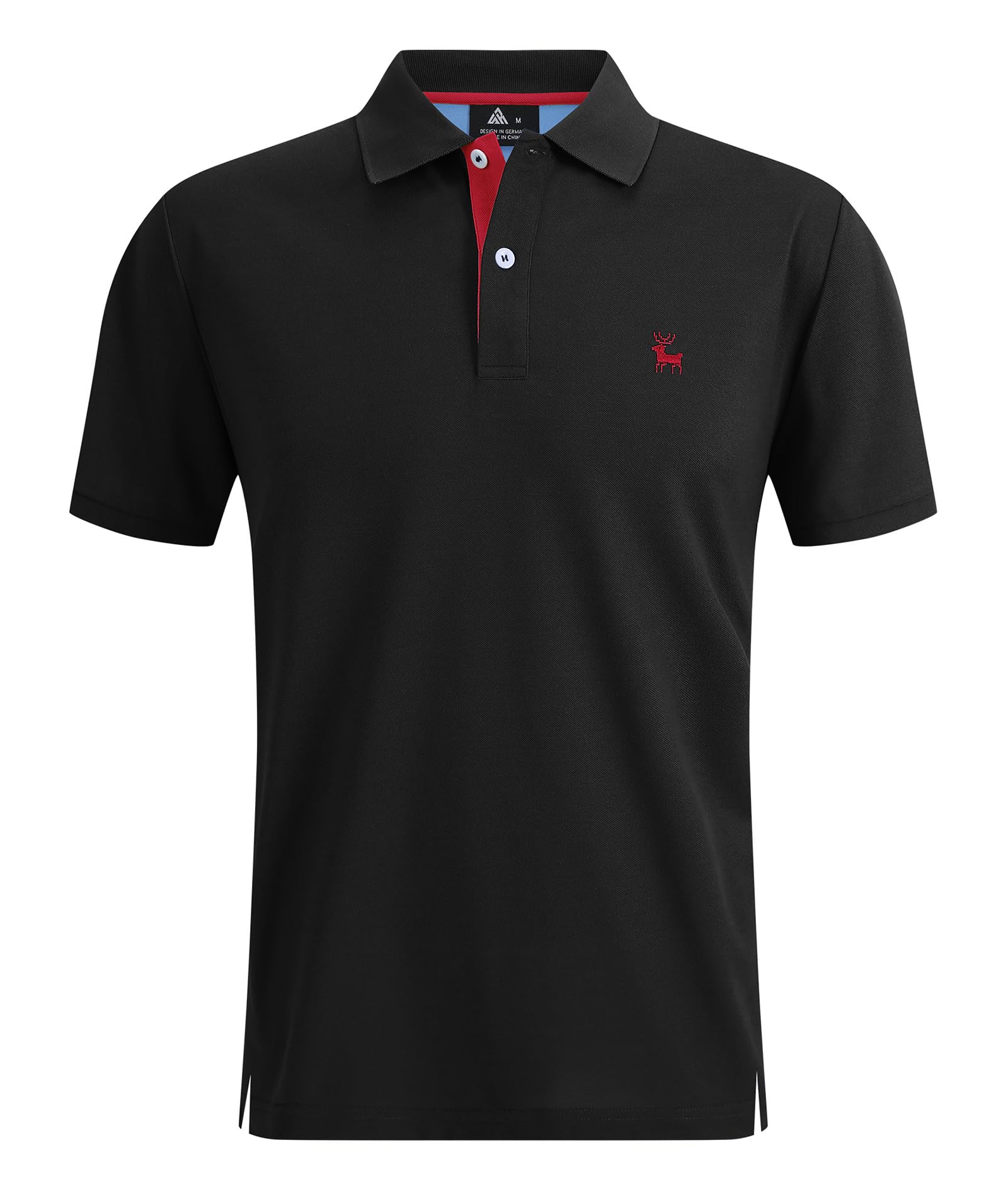 V VALANCH Men's Moisture Wicking Polo Shirts - Short Sleeve Breathable Golf & Tennis Shirts with Collar - Perfect for Casual Wear, Sports & Outdoor Activities