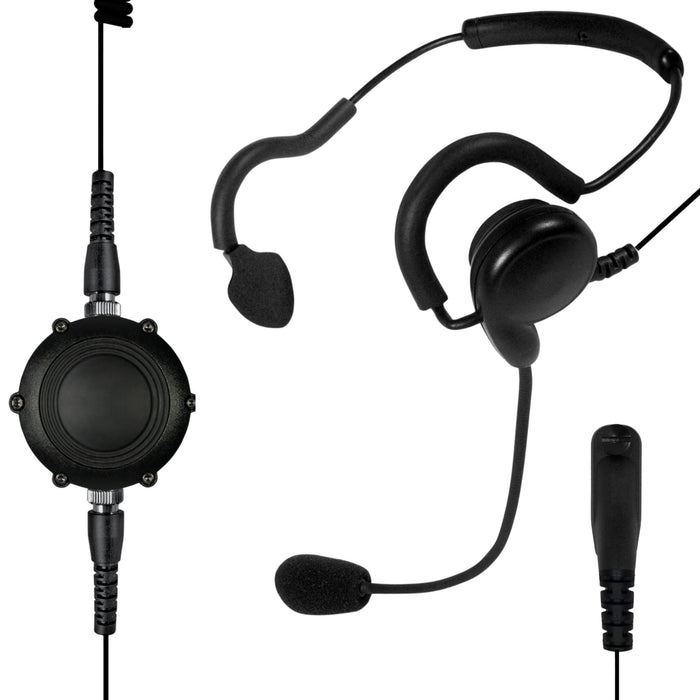 Patriot Tactical Boom Mic Headset for Motorola APX SPM1483T - Professional Two-Way Radio Communication Headset for Security, Military, and Outdoor Adventures